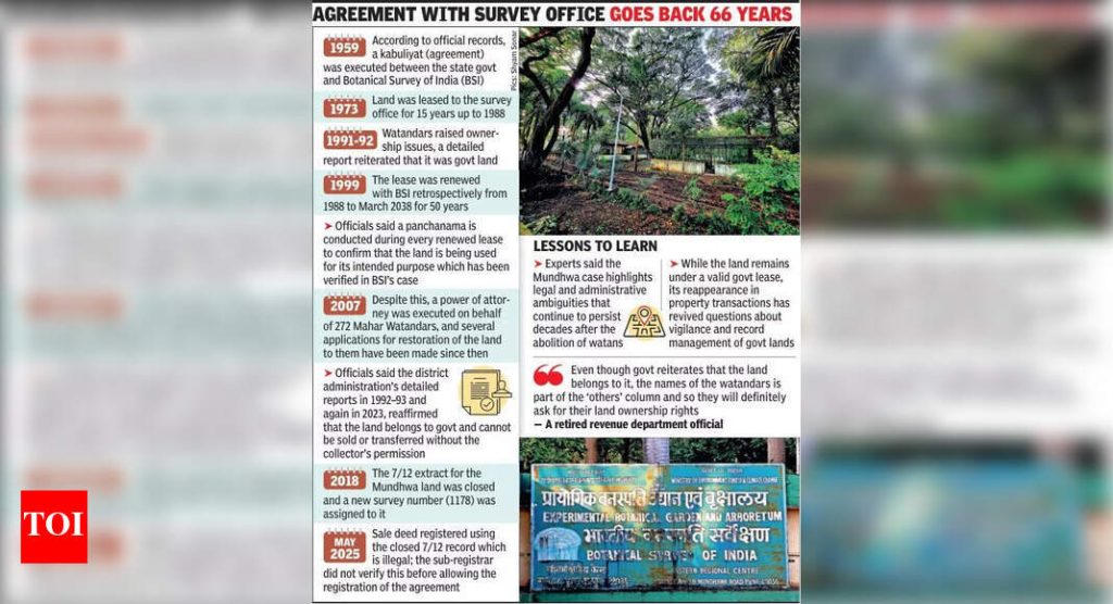 बीएसआयला 2038 पर्यंत भाडेतत्त्वावर जमीन, परंतु वतनदारांनी सरकारकडून हक्क बहाल करण्याची मागणी केली