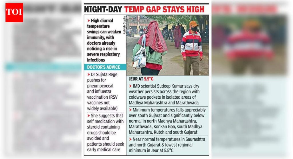 पुण्यात दशकातील सर्वात थंड सकाळ; डॉक्स श्वासोच्छवासाच्या गंभीर आजारांमध्ये वाढ नोंदवतात