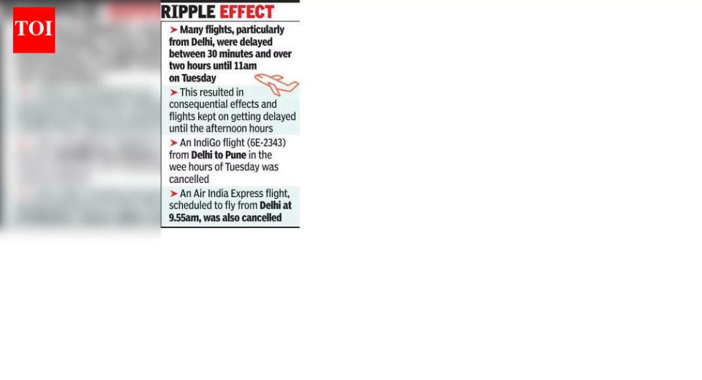 दिल्लीतील धुक्यामुळे विमानांच्या हालचालींवर परिणाम, दोन रद्द