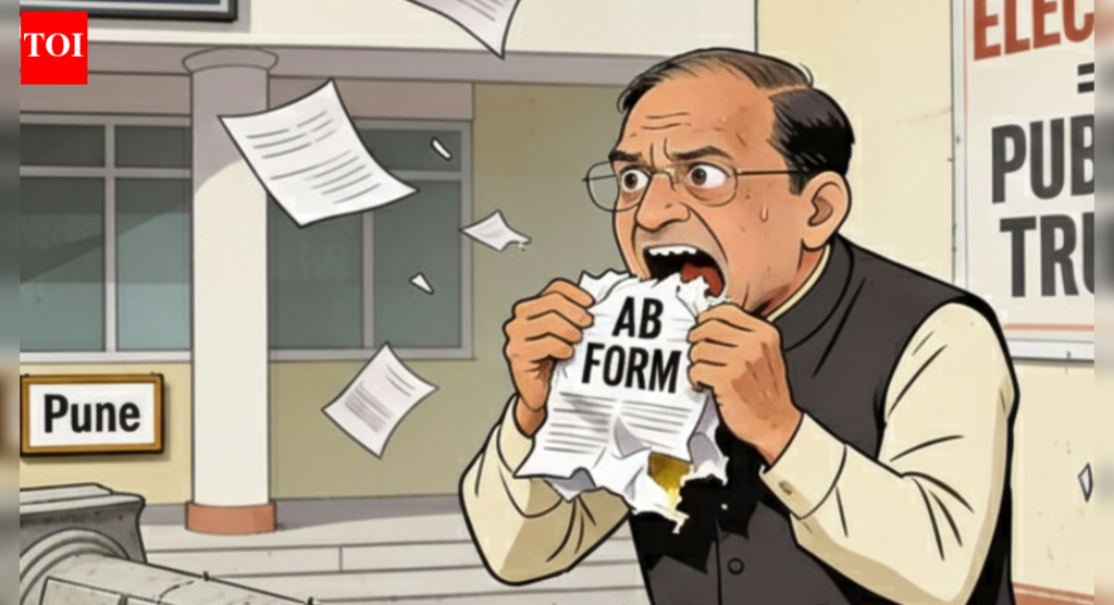 महाराष्ट्र नागरी निवडणूक: पुणे शिवसेनेच्या इच्छुकाने सहकारी पक्षाच्या उमेदवाराचा ‘ए आणि बी फॉर्म’ गिळला; बुक केले
