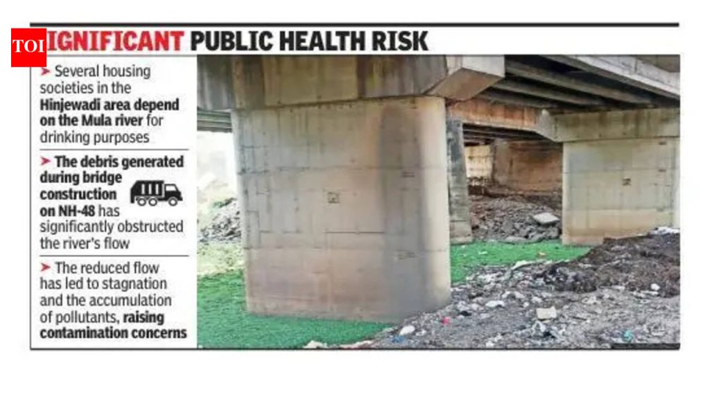 हिंजवडीतील रहिवाशांना पिण्याच्या पाण्याची चिंता भेडसावत असल्याने ढिगाऱ्यामुळे मुळा प्रवाहात अडथळे येत आहेत