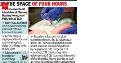 निष्काळजीपणामुळे बाळाच्या मृत्यूप्रकरणी 4 डॉक्टर, 2 परिचारिकांवर एफआयआर