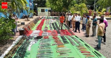 नांदेडमध्ये 4,796 धारदार शस्त्रे जप्त, महाराष्ट्रातील एका दिवसातील सर्वात मोठा शस्त्रसाठा जप्त