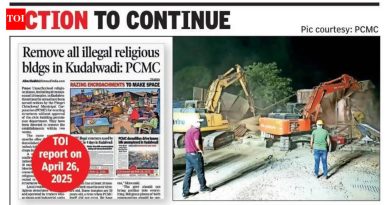 चिखली-कुदळवाडी परिसरात रात्रभर मोहिमेत महापालिकेने चार अनधिकृत धार्मिक वास्तू पाडल्या.