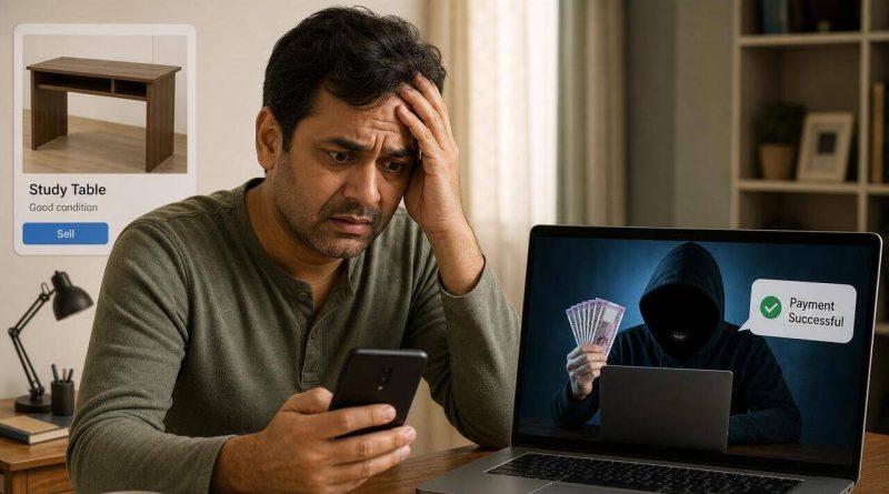 स्टडी टेबल ऑनलाइन विकण्याच्या नादात हडपसरच्या एका व्यक्तीला 5 लाख रुपये गमवावे लागले पुणे बातम्या स्टडी टेबल ऑनलाइन विकण्याच्या नादात हडपसरच्या एका व्यक्तीला 5 लाख रुपये गमवावे लागले पुणे बातम्या